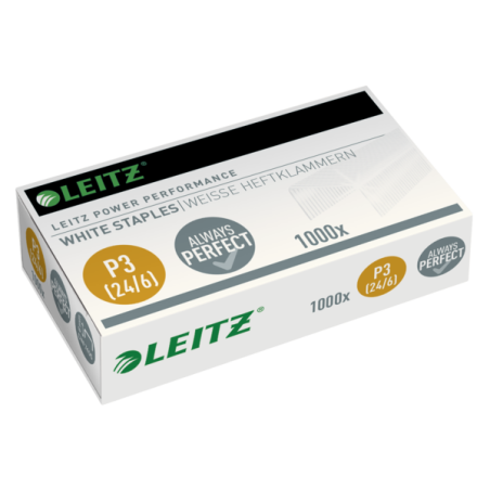 Zszywki Leitz Białe, Niewidoczne Na Papierze 24/6, 1000 Szt., 55540000