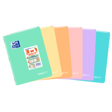 Zeszyt Oxford Pp Easybook Pastel A5 60K 90G Mix Kratka Z Marginesem 400161235