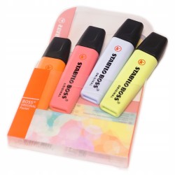 Zakreślacz Stabilo Boss Pastel Etui 4Szt  Nowe Kolory 70/4-3