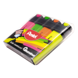 Zakreślacze Płaski, 4 Kolory  Sl60-4 Pentel