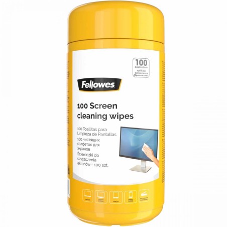Ściereczki Nasączone Do Ekranów - Tuba 100 Szt. 9970330 Fellowes