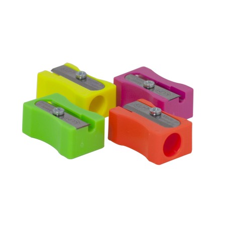 Temperówka Plastikowa Szkolna Mix Kolor Kostka Neon 100-1/07 Kum Sale