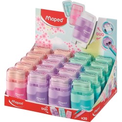 Temperówka Z Gumką Connect Pastel  2 Otwory Maped 49231
