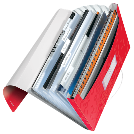 Teczka Z 6 Przegródkami Pp Leitz Wow, Czerwona 45890026