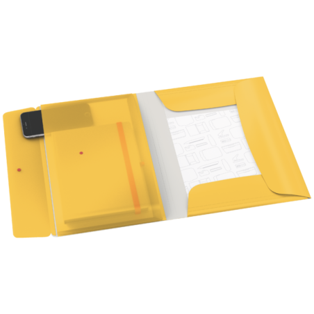 Teczka Z Gumką I Kieszonką Leitz Cosy, Pp, Żółta 46190019 A4 .