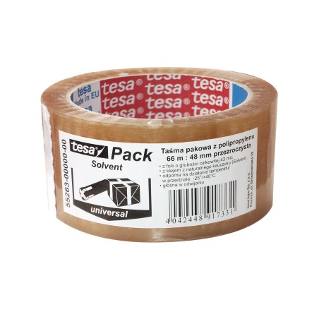 Taśma Pakowa Tesapack Standard Solvent 66Mx48 Transparent 55263-00000-00Ts