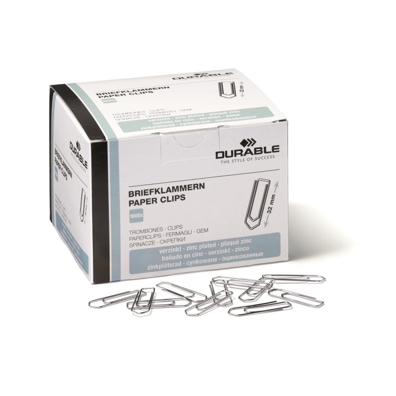 Spinacze 32Mm Ocynkowane 121125 Durable 1000Szt.