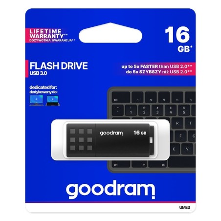 Pendrive Goodram Ume3 Ume3-0160K0R11 (16Gb  Usb 3.0  Kolor Czarny)