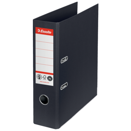 Segregator Esselte No.1 Neutralny Pod Względem Emisji Co2, A4, Szer. 75 Mm, Czarny 627569