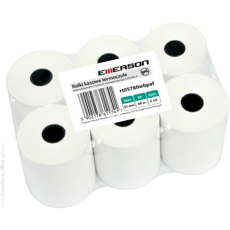Rolki Termiczne 57X80M 6Szt Emerson Rt05780Wkbpaf Bpa Free