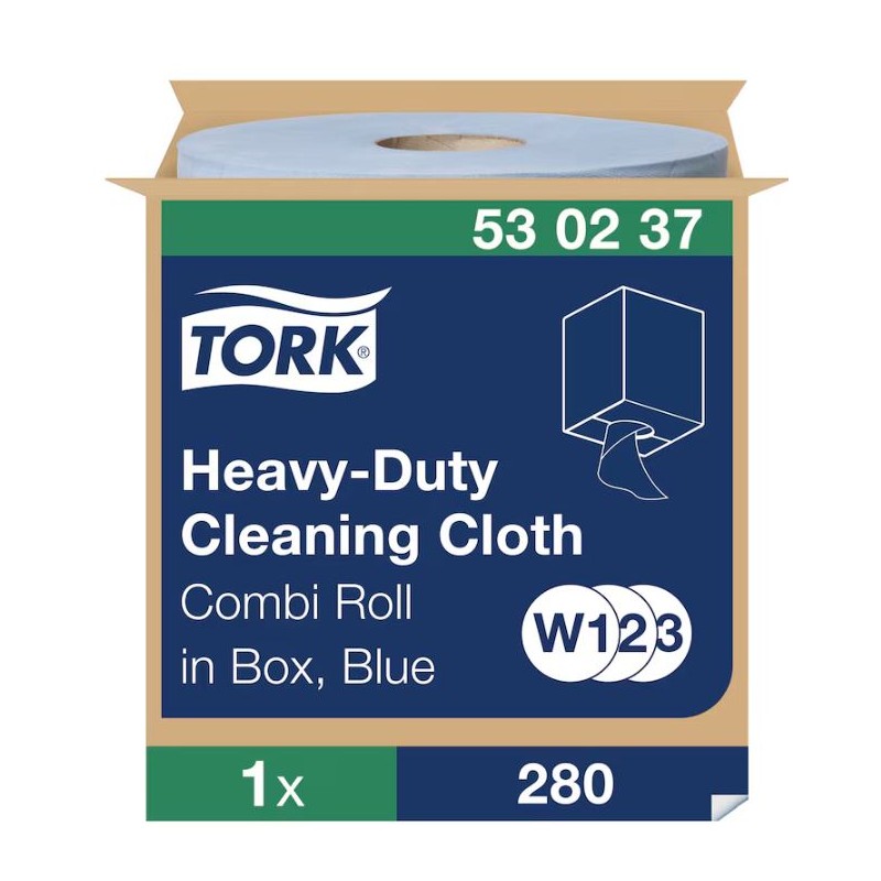 Czyściwo Wielozadaniowe Niebieskie 1W, 106M, System W1/W2/W3, Do Trudnych Zabrudzeń 530237 Tork