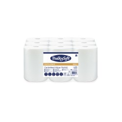Ręcznik W Roli Mini Centralnego Dozowania (9Rolek) Biały, Celuloza, 2W, 60M, Premium, 96610 Bulkysoft