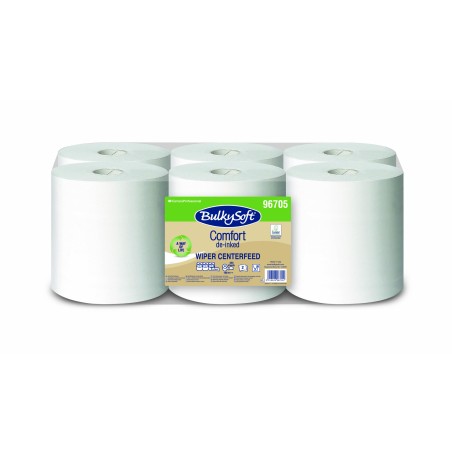 Ręcznik W Roli Midi Centralnego Dozowania Comfort De-Inked (6Rolek) Biały, Celuloza, 2W, 108M, 96705 Bulkysoft