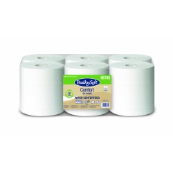 Ręcznik W Roli Midi Centralnego Dozowania Comfort De-Inked (6Rolek) Biały, Celuloza, 2W, 108M, 96705 Bulkysoft