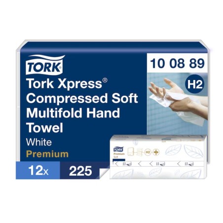 Ręcznik Tork Premium W Składce 3 Panelowej 2700 Sztuk, 2W, Celuloza, 21,2X24Cm, 100289/100889 System H2