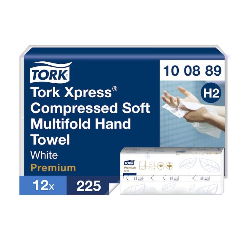 Ręcznik Tork Premium W Składce 3 Panelowej 2700 Sztuk, 2W, Celuloza, 21,2X24Cm, 100289/100889 System H2