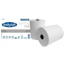 Ręcznik Systemowy W Roli 200M. (6 Rolek) 2W, Bulkysoft,  100% Celulozy, 98905