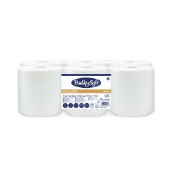 Ręcznik W Roli Centralnego Dozowania Midi (6Rolek) Biały, Celuloza, 2W, 150M, Premium, 96601, Bulkysoft