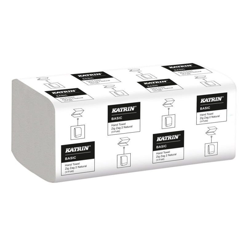 Ręczniki Składane Katrin Basic Zig Zag 2 Natural, Zz, 20 X 200, Handy Pack, 35564, Opakowanie: 20 Owijek