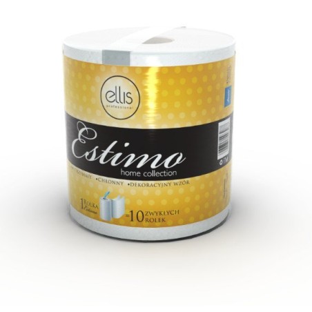 Ręcznik W Roli Estimo Professional R100/2 100M 2Warstwy Celuloza 500 Listków Ellis 3087