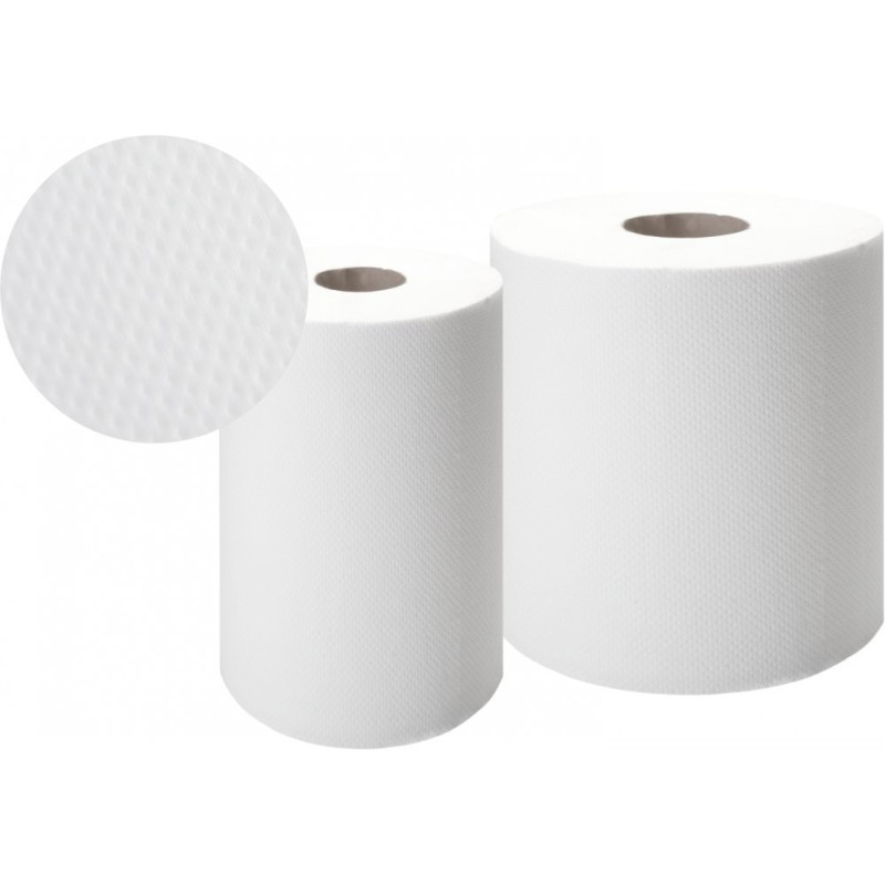 Ręcznik W Roli Ecoline 100/2 (6 Rolek) 100M 2Warstwy Biały Makulatura Ellis 3063