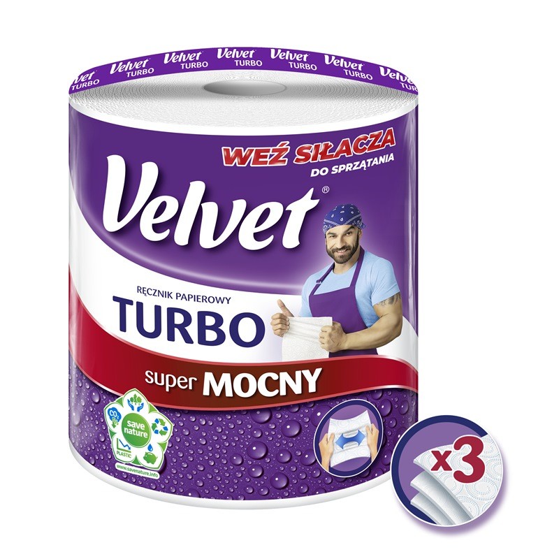Ręcznik Velvet Turbo 3 Warstwy 300 Listków