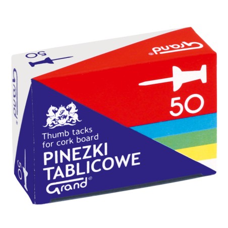 Pinezki Tablicowe Op-50Szt. Kolorowe Grand 110-1657 Beczułki