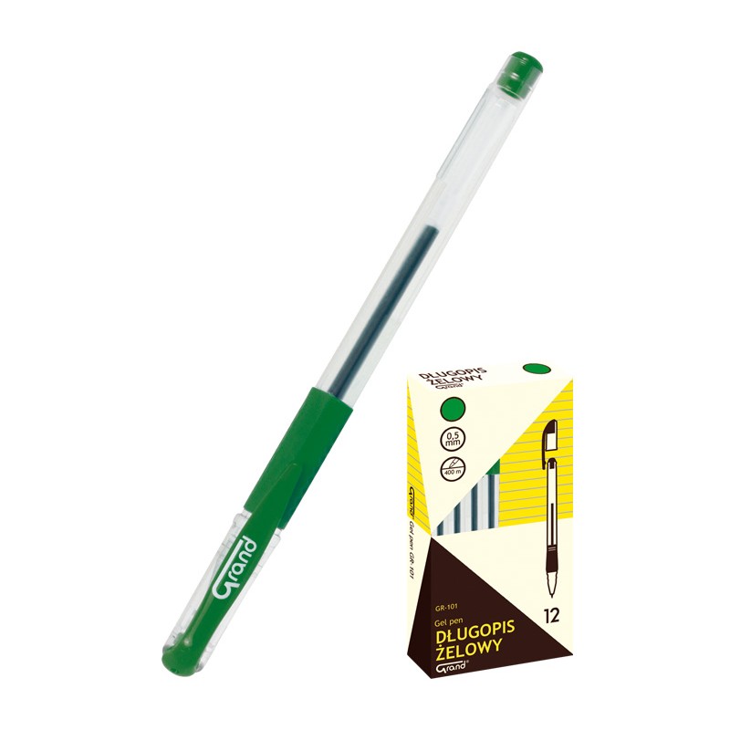 Pióro Żelowe Gr-101 Zielony 160-1028 Grand