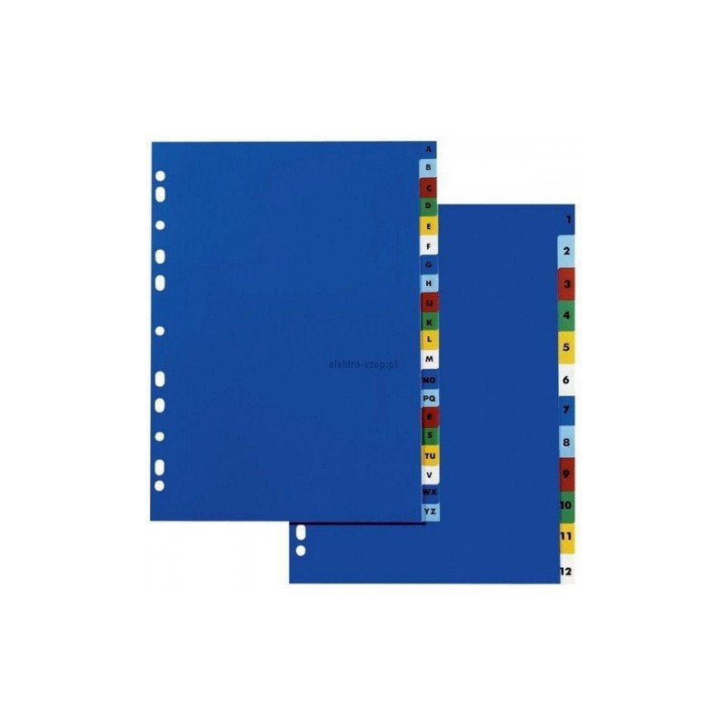 Przekładki Oxford  A4 Z Kolorowego Pp Alfabetyczne A-Z 100204724