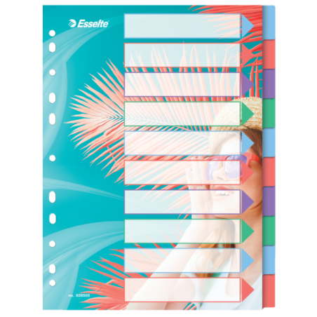 Przekładki Colour Breeze Pp A4, 10 Przekładek Esselte 628500