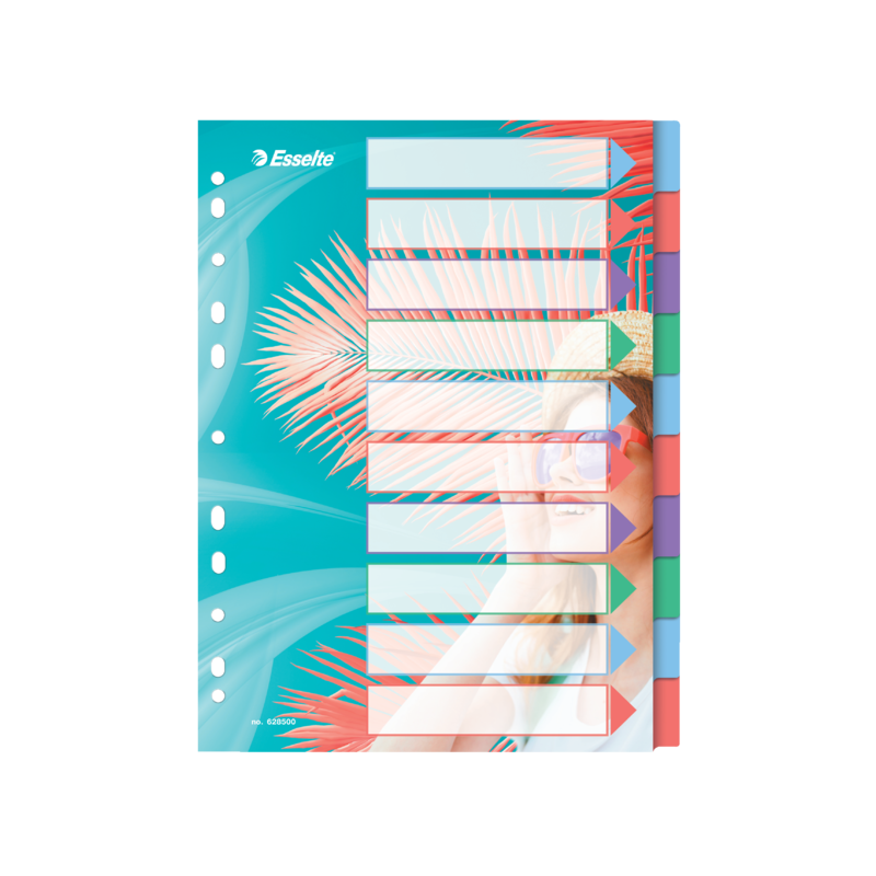 Przekładki Colour Breeze Pp A4, 10 Przekładek Esselte 628500