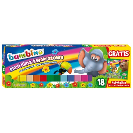 Plastelina Bambino 18 Kolorów Kwadratowa