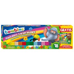 Plastelina Bambino 18 Kolorów Kwadratowa