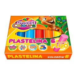Plastelina 6 Kolorów Fluo Sweet Colours 01525 Koma-Plast