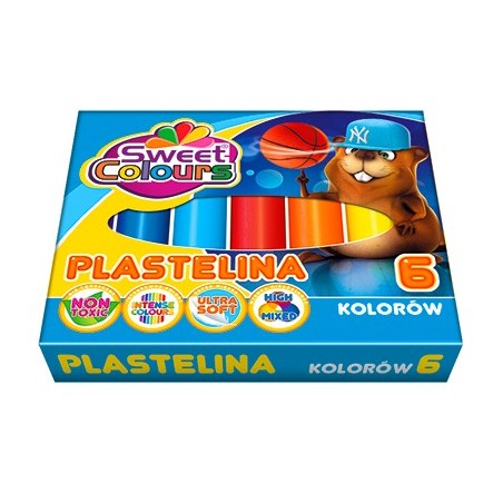 Plastelina 6 Kolorów Sweet Colours 01518 Koma-Plast