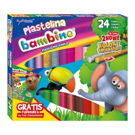 Plastelina Bambino 24 Kolorów Podkładka Gratis St.majewski