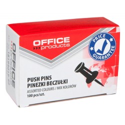 Pinezki Beczułki , 100Szt., Mix Kolorów, Typu Office Products 18194019-99