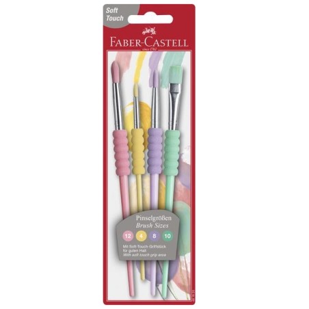 Pędzle Szkolne Kolor Pastel 4 Szt Blister 481620 Fc
