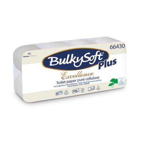Papier Toaletowy (8Rolek) Biały, Celuloza, 3W, 23M, Excellence, 66430 Bulkysoft