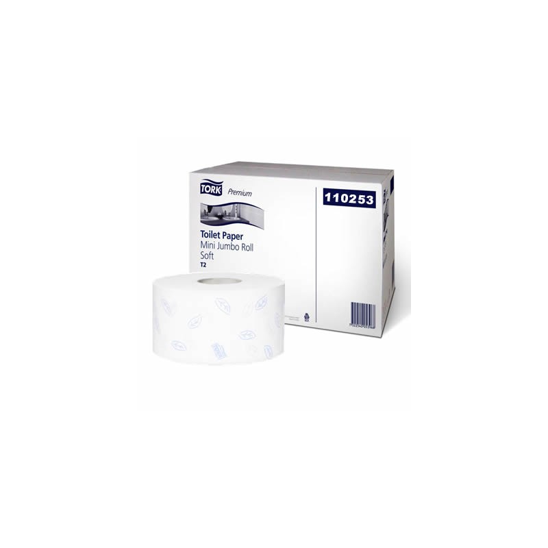 Papier Toaletowy Tork Premium Mini Jumbo, 2 Warstwy, Kolor Biały, Makulatura, 170M, (12) System T2 110253