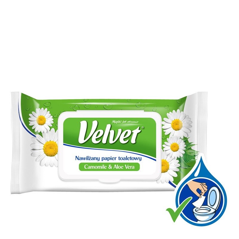 Papier Toaletowy Velvet Nawilżany (42) Rumiankowy