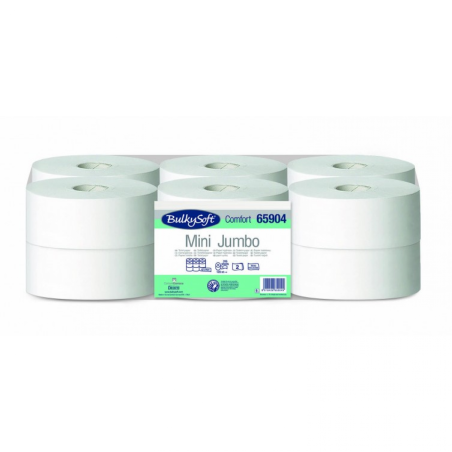 Papier Toaletowy Mini Jumbo (12 Rolek) 120 M 65904 Bulkysoft Comfort Ekologiczny
