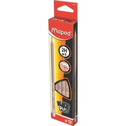 Ołówek Drewniany Z Gumką Blackpeps 2H Maped 851723