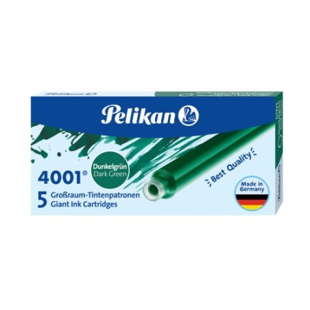Naboje Do Piór Długie Ciemnozielone 300004043 Pelikan