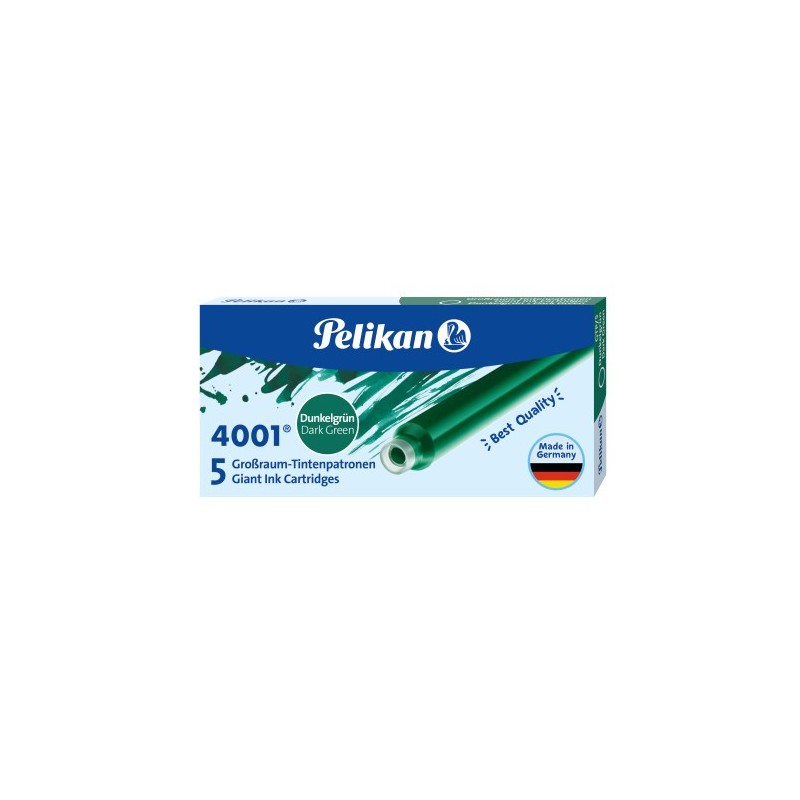 Naboje Do Piór Długie Ciemnozielone 300004043 Pelikan