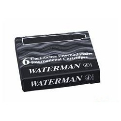 Naboje International (6 Szt) Czarny S0110940 Waterman