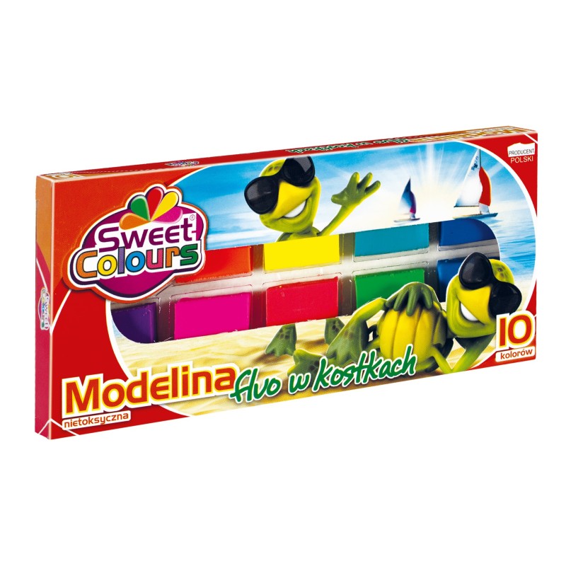Modelina 10 Kolorów W Kostkach Sweet Colours 90201 Koma-Plast