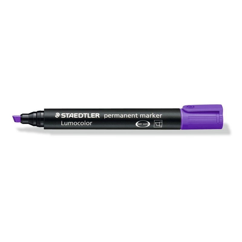 Marker Lumocolor, Wodoodporny, Ścięty, Fioletowy, Staedtler S 350-6