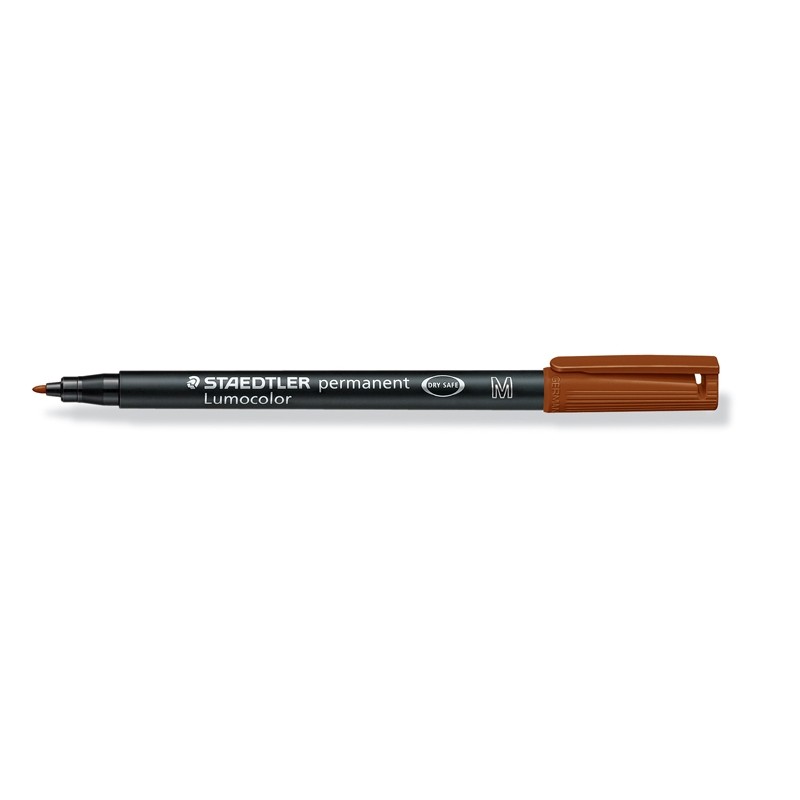 Foliopis Lumocolor, M, Wodoodporny, Brązowy, Staedtler S 317-7
