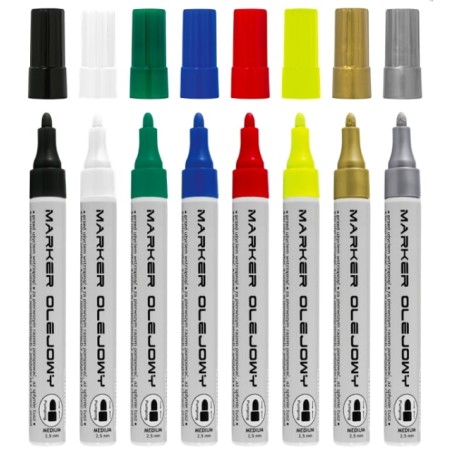 Marker Olejowy Economy, Fibrowa Końcówka 2,5 Mm,  Niebieski To-420 Toma